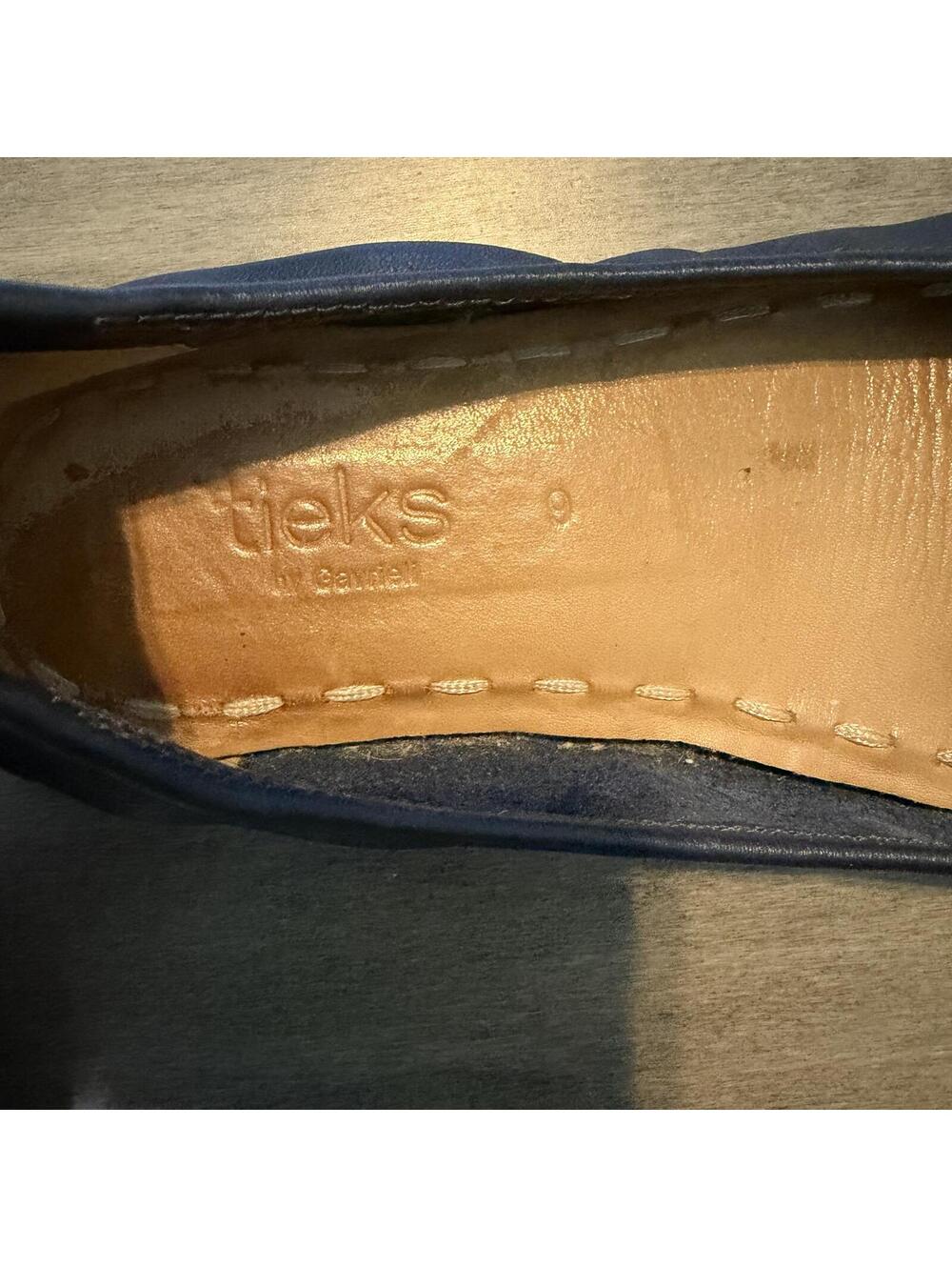 Tieks Navy Blue Leather Ballerina Flats Size 9 - Picture 2 of 6